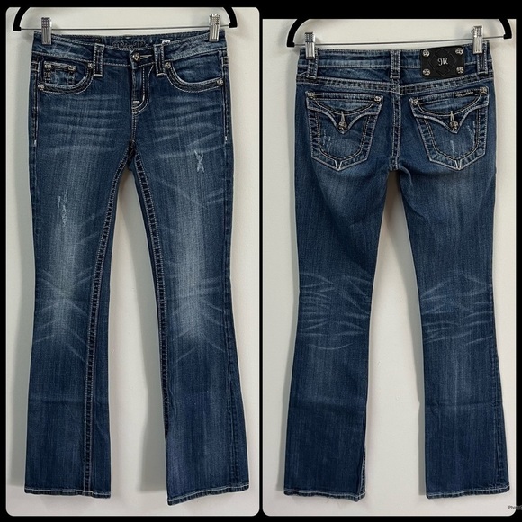 Miss Me Boot Cut Flap Pockets Jeans - Picture 1 of 13